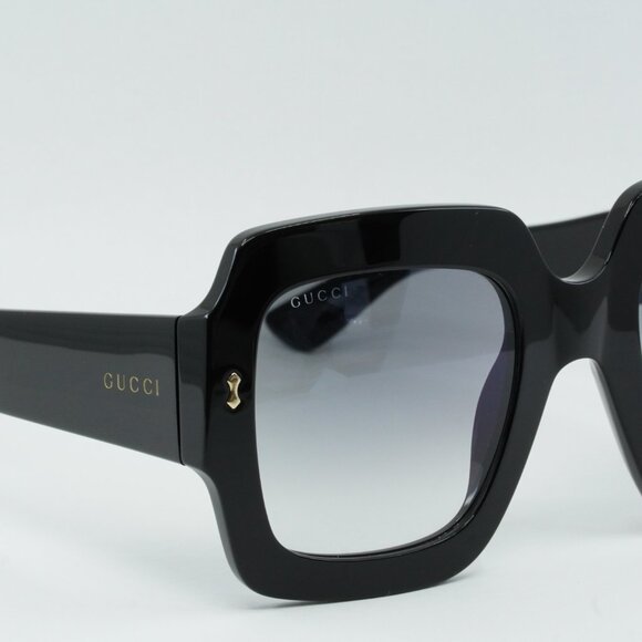Gucci GG1111S 001 Sunglasses Black Square Frame, Grey Lenses main image 10